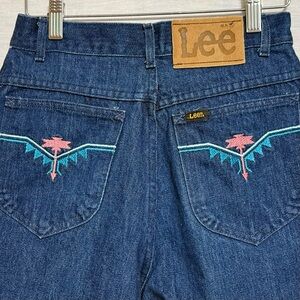 Y2K Lee Riders High Waisted Mom Jeans Size 9 Bareback Made in USA United Garment